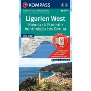 2444 Ligurien West Kompass Wanderkarte